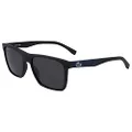 Lacoste Men's Rectangular Sunglasses, Black Matte/Grey Solid, 56 mm, L900S-001