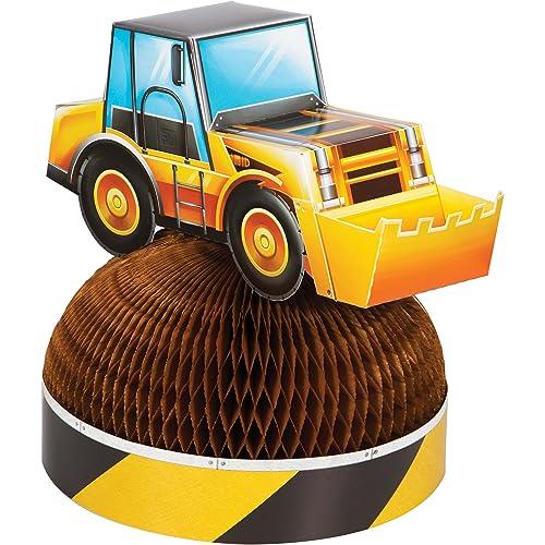 Creative Converting Big Dig Construction Centrepiece Honeycomb 3D , 28cm x 23cm
