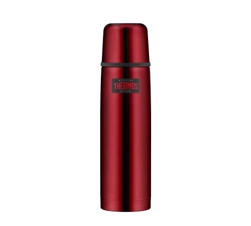Thermos Light & Compact Stainless Steel Flask, Red, 0.75 litres