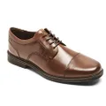 Rockport Men's Taylor Cap Toe Business Shoe, Tan Leather, US 8