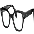 Ray-Ban Rx0880 Square Prescription Eyeglass Frames, Black/Demo Lens, 49 mm