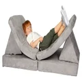 Huddle Kids Foam Modular Play Couch, Gray