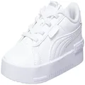 PUMA Kid's Jada Infant Sneaker, White-White-Silver, US 7 Little Kid