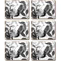 Cinnamon Kingfisher and Waratah Placemats 6-Pieces Set, 34 x 26.5 cm