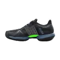 WILSON Men's KAOS Swift Tennis Shoes, Black/China Blue, 7.5 Size