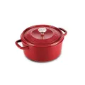 GreenPan Featherweights Healthy Ceramic Nonstick 24cm Casserole with Lid, PFAS-Free, Induction, Dishwasher Safe, Scarlet Red