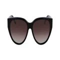 Lacoste Women's Sunglasses L985S - Black with Gradient Brown Lens, 59/16