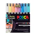 POSCA PC1M 0.7mm Ultra Fine Bullet Tip Marker, Pastels Assorted (8 Piece Set)