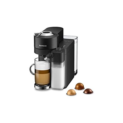 De'Longhi Nespresso Vertuo Lattissima ENV300.B, Automatic Coffee Machine with Automatic Milk Frother, Single-Serve Capsule Coffee Machine, 5 Cup Sizes, 1500W, Matt Black & Glossy