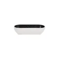 Zicco Melamine Dusk Oval Serving Bowl, 265 mm x 108 mm x 70 mm Size, Black/White