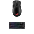 ASUS ROG Gladius III Wireless AimPoint Gaming Mouse (Black) & ROG Azoth 75% Wireless Custom Gaming Keyboard - ROG NX Red Linear Pre-Lubed Hot-Swappable Switches