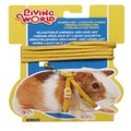 LIVING WORLD 60841 Adjustable Harness and Lead Set for Guinea Pig, Yellow