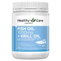 Healthy Care Fish Oil 1000mg Plus Krill Oil - 400 Softgel Capsules | Helps maintain cardiovascular system, brain, eye and joint health