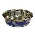 Durapet Premium SS Pet Bowl, Silver/Blue, 3.8L