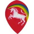 Unicorn Core 75 Extra Dart Flight, Rainbow Red