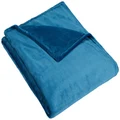 Amazon Basics Velvet Plush Blanket, King, Teal