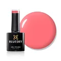 BLUESKY Gel Nail Polish A74 [Pink Neon Coral] Orange Soak Off LED UV Light - Chip Resistant & 21-Day Wear 10ml