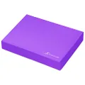 ProsourceFit Exercise Balance Pad – Non-Slip Cushioned Foam Mat & Knee Pad for Fitness and Stability Training, Yoga, Physical Therapy Purple - L - (15.5" x 12.75")