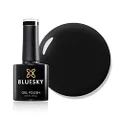 BLUESKY Gel Nail Polish 80518 [Blackpool] Jet Black Soak Off LED UV Light - Chip Resistant & 21-Day Wear 10ml
