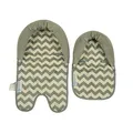 Keep Me Cosy™ Baby Head Support for Pram and Car Seat (Twin Pack) - Grey Chevron