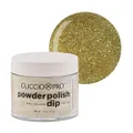 Cuccio Pro Powder Polish Nail Colour 45 g, 5569 Gold Glitter, 45 g
