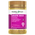 Healthy Care Grape seed Extract 12,000mg - 300 Capsules, Rhod Red | Plant-based antioxidant to help enhance collagen formation and support cardiovascular system health