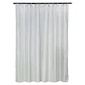 Amazon Basics Microfiber Grey Herringbone Printed Pattern Bathroom Shower Curtain - Grey Herringbone, 72 Inch