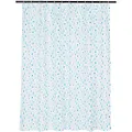Amazon Basics Microfiber Aqua Raindrop Printed Pattern Bathroom Shower Curtain - Aqua Raindrop, 72 Inch
