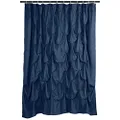 Amazon Basics Pinched Pleat Bathroom Shower Curtain - Navy Blue, 72 Inch