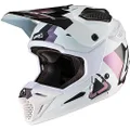 Leatt GPX 5.5 Light and Vented Motorcycle Helmet, Large, White/Black