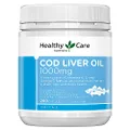 Healthy Care Cod Liver Oil 1000mg - 200 Softgel Capsules, blue | Maintains immune system, skin and bone health
