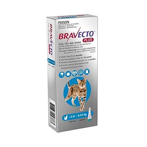 BRAVECTO CAT PLUS 250 MG 2.8-6.25KG BLUE