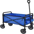 Amazon Basics Collapsible Folding Outdoor Utility Wagon with Cover Bag, Blue