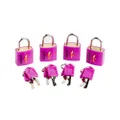 Korjo TSA Keyed 4-Pack Luggage Locks, Perfect for Travel, Included 4 Locks, Purple