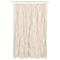 Amazon Basics Pinched Pleat Bathroom Shower Curtain - Beige, 72 Inch