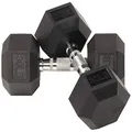 CQ Wellness Rubber Encased Hex Dumbbell in Pairs