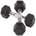 Signature Fitness Rubber Encased Hex Dumbbell in Pairs