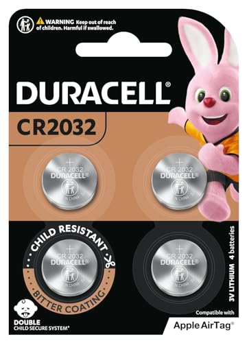 Duracell Specialty Lithium Coin CR2032, 4 Pack Batteries