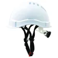 Pro Choice Safety Gear v6 hard hat vented micro peak linesman ratchet harness - white