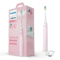 PHILIPS Sonicare 2100 with Sonic technology, QuadPacer and SmarTimer, 14-day battery life and a slim and egonomic design, Sugar Rose, HX3651/31