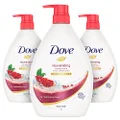 DOVE Body Wash Rejuvenating 1L x 3 Pack, Mild and Gentle formula, Pomegranate & Lemon Verbena Scent