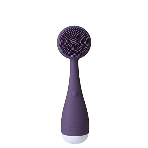 PMD Beauty Clean Mini - Smart Facial Cleansing Device with Silicone Brush & Anti-Aging Massager - SonicGlow Vibration Technology - Clear Pores & Blackheads - Lift, Firm, & Tone Skin, Purple