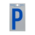 Romak RB85P Self Adhesive Letter P, 85 mm x 55 mm Size, Reflective Blue