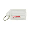 Romak 226200 Plastic Key Tag Pack of 4, 65 mm Width x 30 mm Height