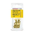 Romak 018400 Yellow Zinc HI Hex Tensile Bolt and Nut, M8 Thread Size x 25 mm Thread Length