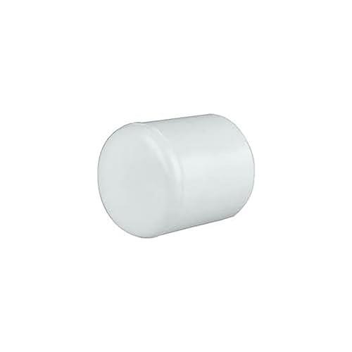 Romak 339270 External Fitted Plastic Round Chair Tips, 13 mm Size, White, Card of 4