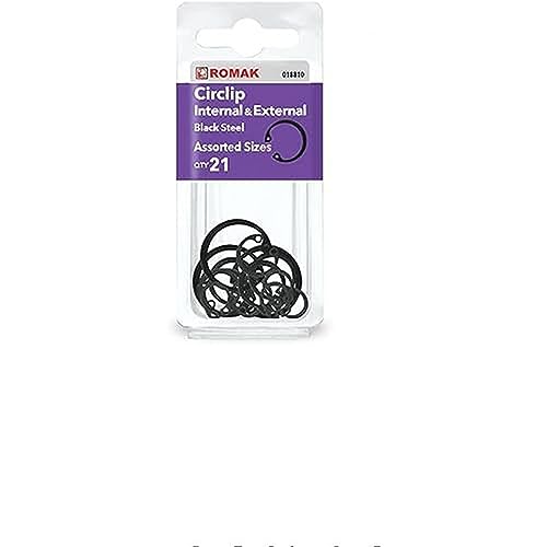 Romak 018810 Steel Circlip, Black