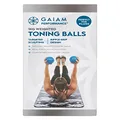 Gaiam Performance Ripple Grip Pilates Toning Balls 1.0kg Pair Blue 27-73325