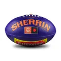 Sherrin AFLW Replica All Surface Football, Purple, Size 4