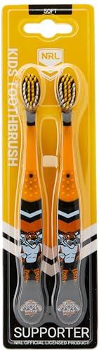 NRL Kids Wests Tigers Mascot Toothbrush (Pack of 2)